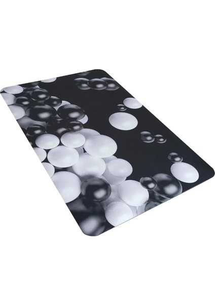 3D Desenli Iç Dış Mekan Kullanıma Uygun Kaymaz Su Emici Üç Katmanlı Abdest Paspası Banyo Paspası (Inci)