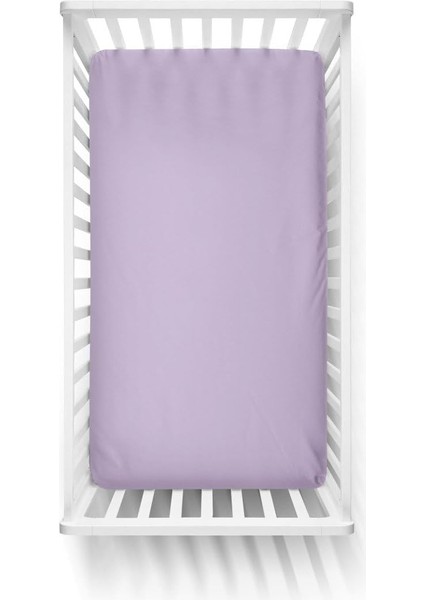 60X120 Penye Lastikli Bebek Çarşafı - Krem Pembe Lila 3'lü Set fiyatları