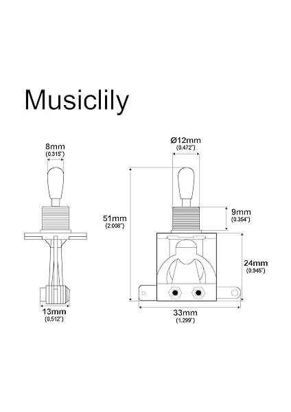 Metrik 3 Yollu Kısa Düz Gitar Geçiş Anahtarı Pikap Seçici Epiphone Lp Les Paul Elektro Gitar, Krem Ipucu fiyatları