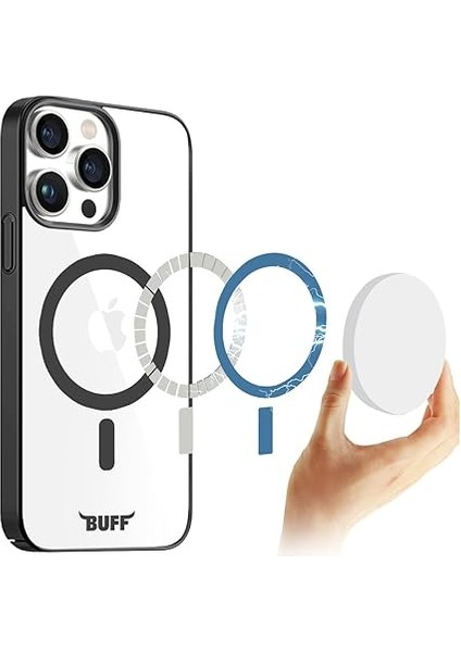 Labs Buff iPhone 15 Pro Max ile Uyumlu Magsafe Uyumlu Slim Fit Kılıf Kablosuz Şarj Destekleyen Sararmaya Karşı Korumalı Kapak (Siyah) fırsatları