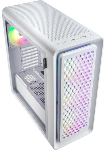 CUT593 Series Full Tower Computer Case Dual Tempered Glass Side Panel 140MM Argb Fan X4 (CUT593P, Black) fiyatları