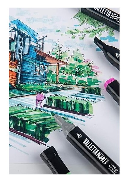 Moringa 120'LI Çift Taraflı Art Marker Keçeli Kalem Seti Çantalı fırsatları