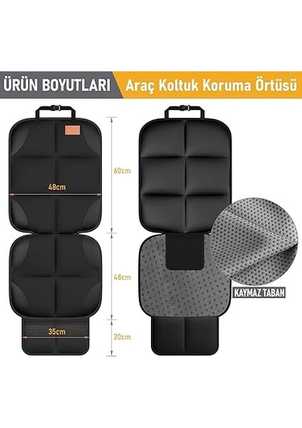 Oto Koltuk Koruyucu Kılıf, Çocuk Oto Koltuğu Için Koruyucu Örtü, Kalın Pedli Araba Araç Koltuk Minderi Su Geçirmez Evcil Hayvan, Kedi Köpek Araç Koltuğu Örtüsü, Siyah modelleri