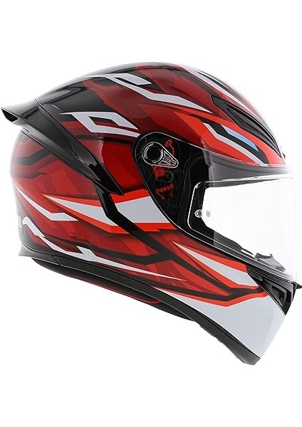 K1 S Motosiklet Kaskı Kapalı Kask Lion Black Red White M fırsatları