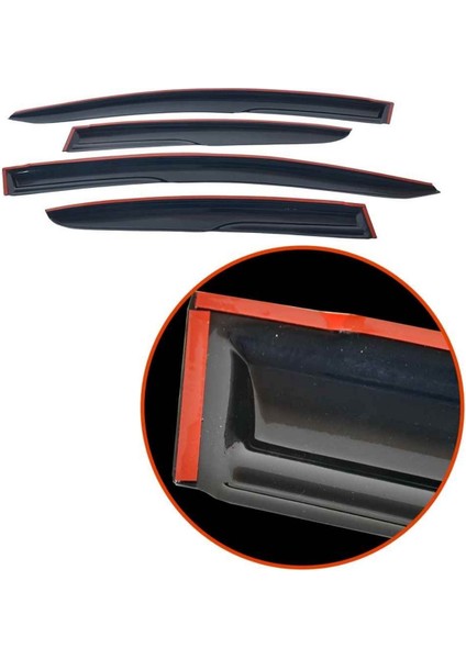 Isuzu D Max 2010-2013 Mugen Cam Rüzgarlığı 4'lü