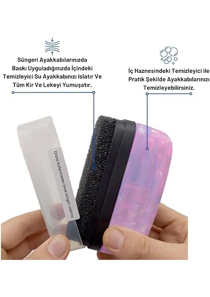 Deer 2 Adet Fast Clean Leke ve Kir Ayakkabı Temizleme Süngeri Spor Ayakkabı Temizleme Köpüğü modelleri