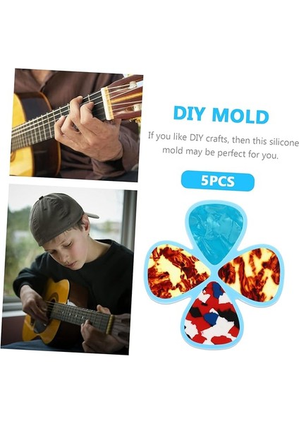 5ADET Li Epoksi Gitar Seçimi Kalıp Seti Yüksek Kalite Silikon Kolay Diy Müzik Aksesuarları Için Uygun Eğlenceli ve Anlamlı El Yapımı Seçenekler fırsatları