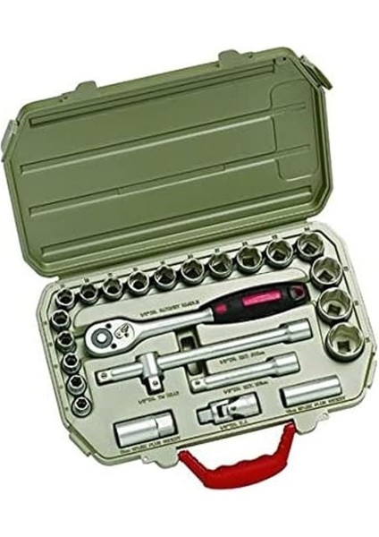 Crescent CTK25EU Profesyonel Lokma Anahtar Takımı, 1/2", 25 Parça, Metrik