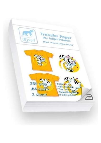 Transfer Kağıdı (Koyu Renk Pamuklu Kumaş) - 180GSM - 1yp - A4