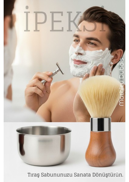 Premium Tıraş Fırçası - Dişbudak Saplı - %70 Domuz Kılı Karışımı | Yoğun Köpük, Pürüzsüz Tıraş 722390