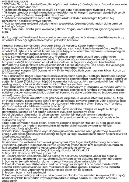 Premium Tıraş Fırçası - Dişbudak Saplı - %70 Domuz Kılı Karışımı | Yoğun Köpük, Pürüzsüz Tıraş 722390 fiyatları