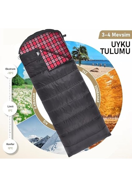 Uyku Tulumu, Flanel, Battaniye, Kamp Uyku Tulumu, Outdoor Dış Mekan, 3-4 Mevsim, Yazlık Uyku Tulumu - Kış Uyku Tulumu, Ultra Hafif, Sıcak ve Kompakt fırsatları