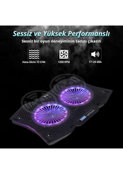 Gt Rgb Gaming Notebook Soğutucu Siyah fiyatları