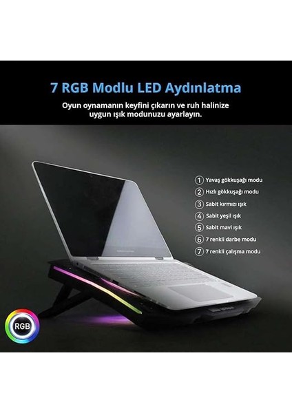 Gt Rgb Gaming Notebook Soğutucu Siyah modelleri