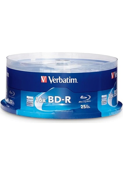 25 GB 6 x Blu-Ray Tek Katmanlı Kaydedilebilir Disk Bd-R, 10 Disk Mil 97238 – Markalı 25 Adet Mil