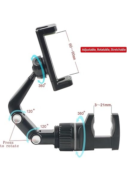 Gitar Kafası Için Telefon Tutacağı Mikrofon Standı Müzik Standı 360 Derece Dönebilen 10 Gitar Seçtikleri ile Akıllı Telefon Klipsi Silme Bezi modelleri