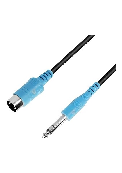 Hall Cables 3 Star Bv Mıdı 0150 - Midi Kablo, 6,3 mm Jak Stereo 5 Kutuplu Mıdı Fiş, Siyah, 1,5 M