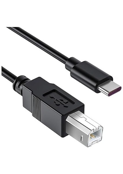 Tb1-2 Type-C To USB B Telefon Bilgisayar Tablet Için Mıdı Org Elektrikli Piyano Yazıcı Konnektörü Çevirici Kablo (2metre)