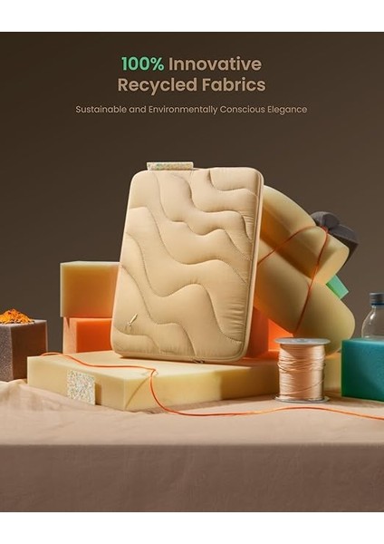 360° Çanta Kılıfı Için 14 Inç Yeni MacBook Pro M3/m2/m1 Pro/max A2992 A2918 A2779 A2442 2023-2021, Hafif Yumuşak Sevimli Kabarık Kapitone Dizüstü Bilgisayar Kılıfı fırsatları