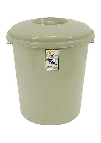 Design Herkül Çöp Kovası Kilitsiz 70 Lt