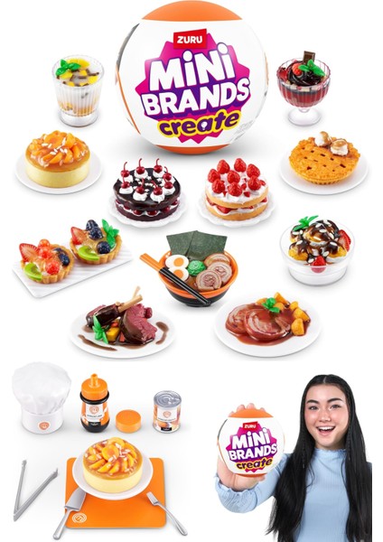 Mini Brands Masterchef Sürpriz Paket Create Serisi Mini Yemek Oyuncak Koleksiyon Seti Seri 1 - 1 Top