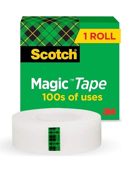 810-1933 Scotch Magic Bant Görünmez, Üzerine Yazılabilir Ofis Bandı Şeffaf