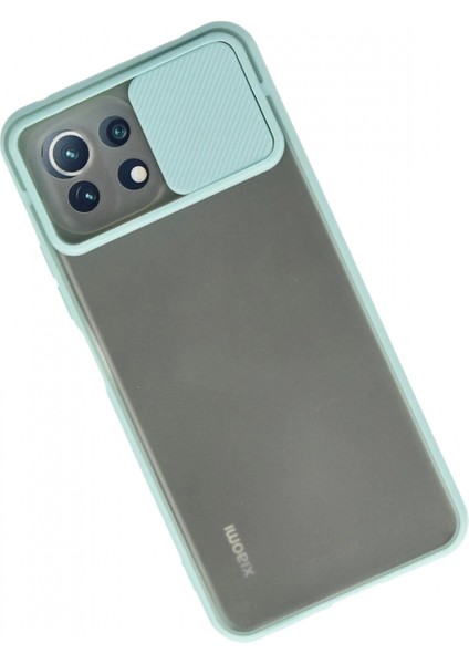 Xiaomi Mi 11 Lite Kılıf Palm Buzlu Kamera Sürgülü Silikon - Turkuaz fiyatları