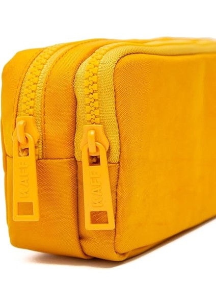 105 Yıkanabilir Çift Bölmeli Kalemlik Kalem Kutusu (Hardal) fırsatları