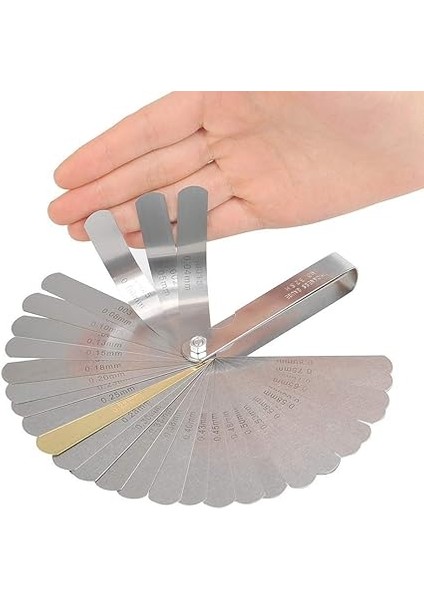 Gitar Luthier Araçları Kiti 9 Radius Ölçer 32 Bıçak Gitar Tamir Için Feeler Ölçer Bakım indirimleri