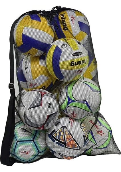 Futbol Topu Çantası, Ayarlanabilir Omuz Askısı Tasarımlı Ekstra Büyük Ipli Spor Top Çantası, Basketbol, Futbol, Beyzbol, Yüzme Ekipmanlarını Tutmak Için Ağır Hizmet Tipi Örgü Top Çantası