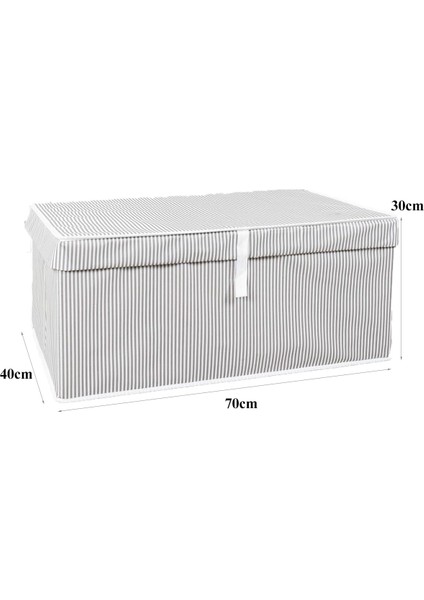 Kapısı Çok Amaçlı Düzenleyici Kapaklı Sandık Tipi Kutu Hurç Organizer (70 x 40 x 30, Gri) fiyatları