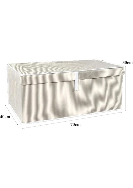 Home Çok Amaçlı Kapaklı Sandık Tipi Hurç Organizer – Büyük Boy Saklama Kutusu – Dolap Içi, Yatak Altı ve Baza Altı Için Sert ve Dayanıklı Depolama Çözümü – Katlanabilir (Krem, 70X40X30 Cm) modelleri