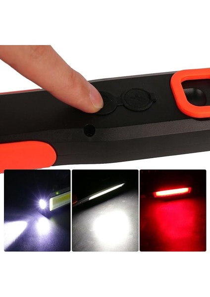 G-998 Mıknatıslı Tamirci El Feneri Xpe+Cob LED Şarjlı 3 Modlu Kamp Acil Ikaz Feneri fiyatları