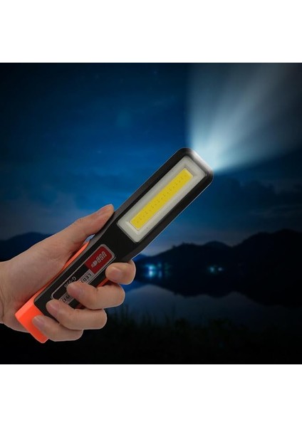 G-998 Mıknatıslı Tamirci El Feneri Xpe+Cob LED Şarjlı 3 Modlu Kamp Acil Ikaz Feneri modelleri