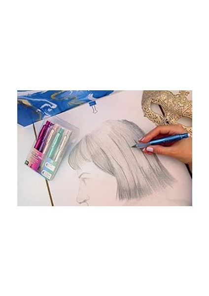 Deep M.kursun Kalem Metalik 6 Li Pet indirimleri