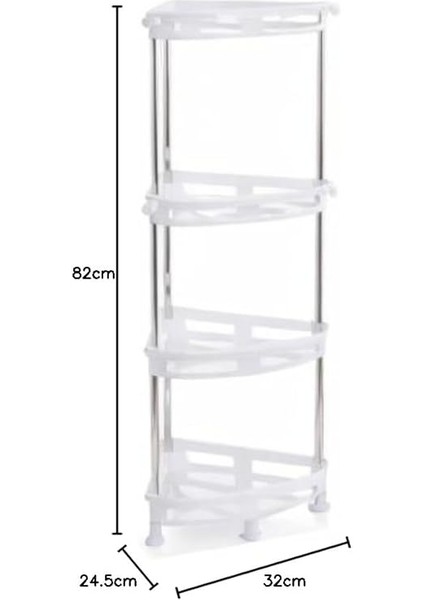 4 Katlı Köşe Raf, Beyaz fiyatları