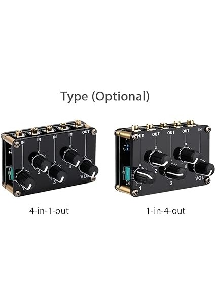 4'ü 1 Arada Pasif Mikser Modülü Mini Stereo 4 Kanallı Pasif Mikser Ses Mikseri 4 Ses Girişi - 1 Çıkış Ultra Kompakt Kayıt Stüdyosu Için Düşük Gürültü Konsol Sahne Küçük Kulüp Veya Bar fiyatları
