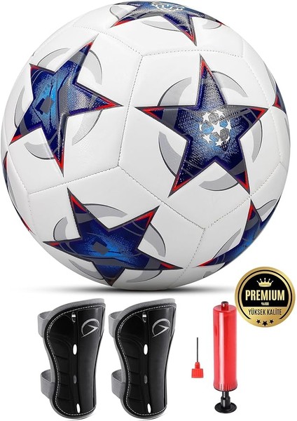 Set Futbol Topu Tekmelik Şampiyonlar Ligi Pompalı Sert Zemin Halı Saha Futbol Topu Mavi No:5 fiyatları