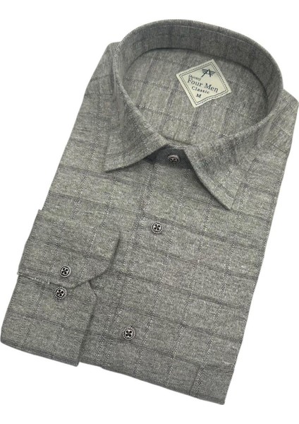 Klasik %100 Cotton Uzun Kollu Terletmeyen Kışlık Flanel Tek Cepli Gömlek (Regular Kalıp) fiyatları