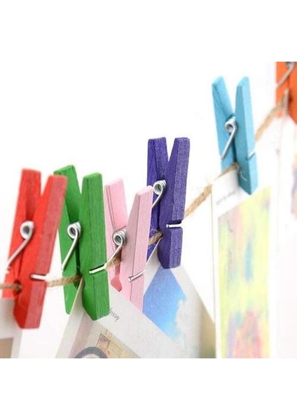 Buğz Ahşap Renkli Mini Mandal 100 Adet indirimleri