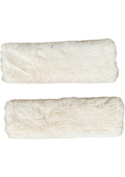 Peluş Seyahat Emniyet Kemer Pedi Kılıfı 2'li Bej