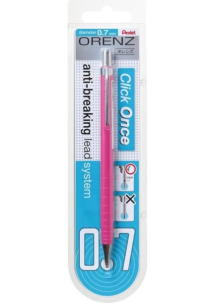 Orenz Uç Korumalı Teknik Çizim ve Yazı Için Mekanik Kurşun Kalem, 0.7 Mm, Pembe