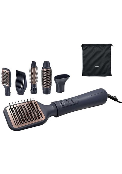 5’i 1 Arada Saç Şekillendirme ve Kurutma Seti, Argan Yağı Seramik Kaplama, Iyonik Bakım, 5 Aparatlı Air Styler, Eşit Isı Dağıtımı, 3 Isı ve Hız Ayarı, Soğuk Hava Fonksiyonu, BHA530/00