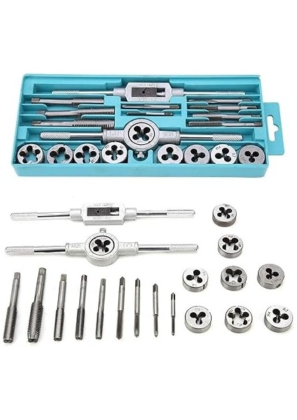 20 Parça Klavuz Pafta Seti Metrik Set M3-M12 Arası 20LI Takım fırsatları