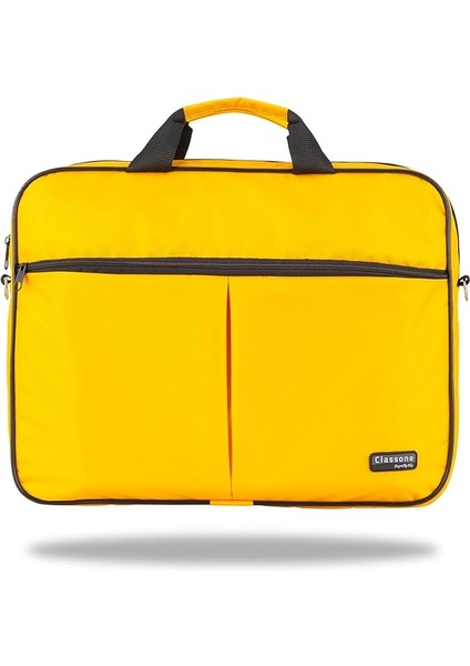 WTX308 Wtxpro Serisi 15.6 Inch Uyumlu Su Geçirmez Kumaş Macbook, Laptop, Notebook El Çantası- Sarı