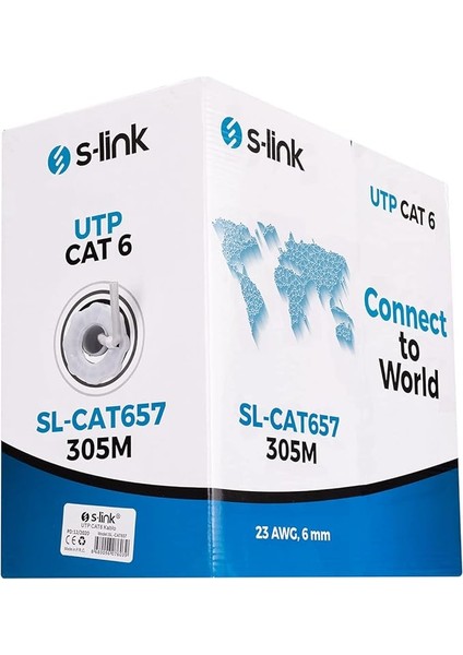 SL-CAT657 305M 23AWG Utp Cat6 Kablo