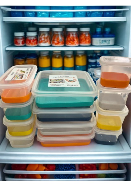 Renkli Silikonlu Saklama Kapları 12 Li Karışık Renkli Isteyen Tek Renkli Yapabilir fırsatları