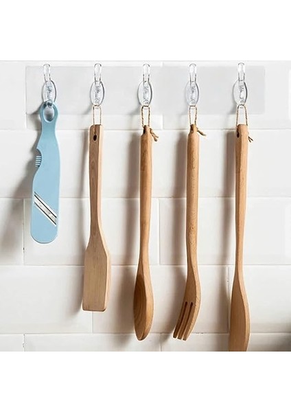 Şeffaf Yapışkanlı Duvar Askısı – 5’li Set, Deliksiz Montaj, Suya Dayanıklı, Şık ve Güçlü Tutucu Kanca fiyatları