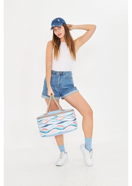 22 Litre Piknik/kamp Çantası Sepeti. Termal Termos Çanta (Sıcak-Soğuk Koruma Sağlar) Angel fırsatları