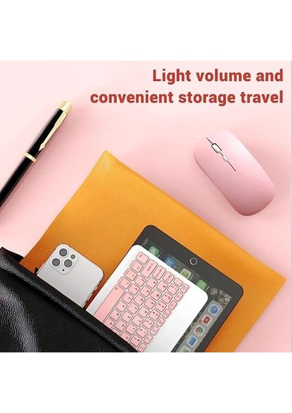 Cihazlara Uyumlu Kablosuz Bluetooth Klavye ve Mause Seti Tablet Telefon Koyu Yeşil fırsatları